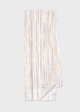 ウィンメンズ "Signature Pinstripe" シルク スカーフ