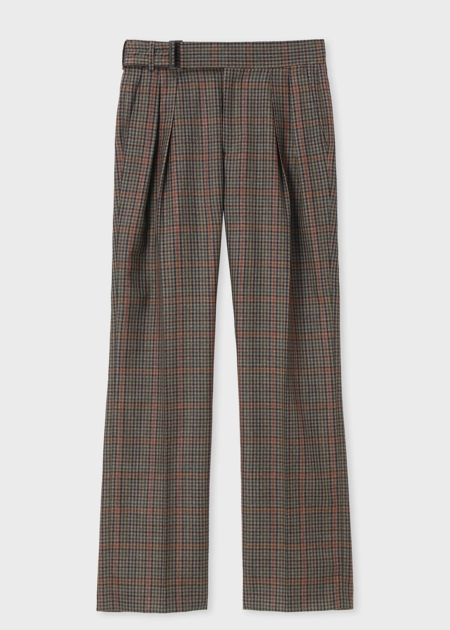 クラシックガンクラブチェック 2タック ワイドトラウザーズ