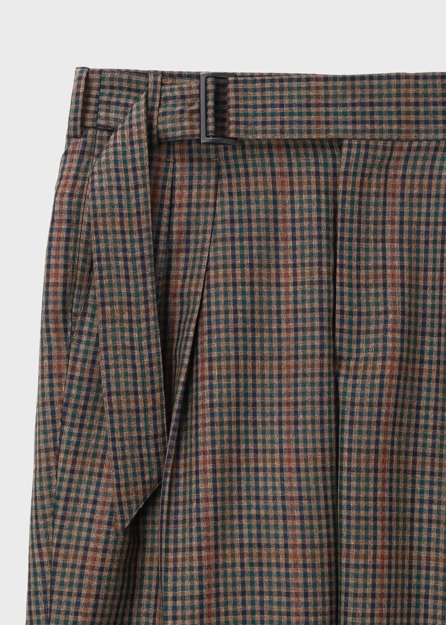 クラシックガンクラブチェック 2タック ワイドトラウザーズ