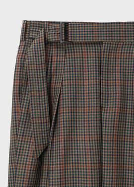 クラシックガンクラブチェック 2タック ワイドトラウザーズ ｜ポール