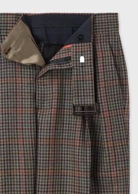 クラシックガンクラブチェック 2タック ワイドトラウザーズ ｜ポール