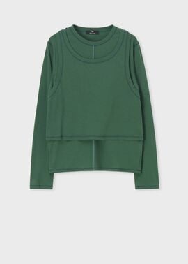 ウィメンズ レイヤード シアー カットソー