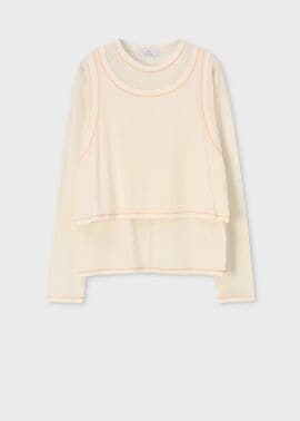 ウィメンズ レイヤード シアー カットソー