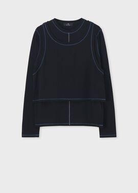 ウィメンズ レイヤード シアー カットソー