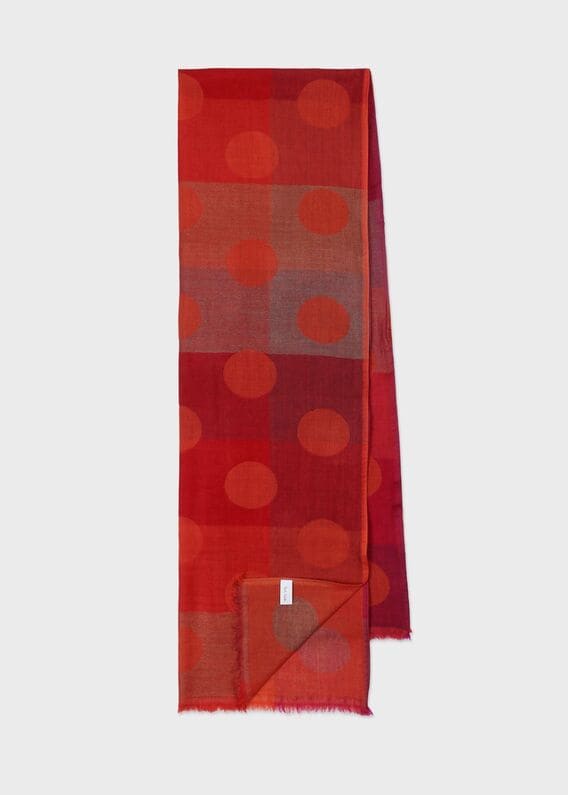 【オシャレ☆Paul Smith】ブラウン　赤　黒　シルク　カシミヤ　サイズXL オシャレ☆Paul Smith】ブラウン 赤 黒 シルク カシミヤ サイズ