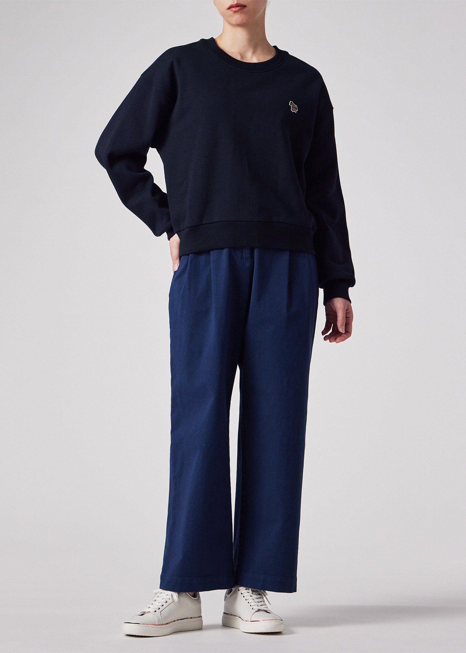 ウィメンズ ゼブラ ワンポイント スウェット（ネイビー） ｜ポール・スミス