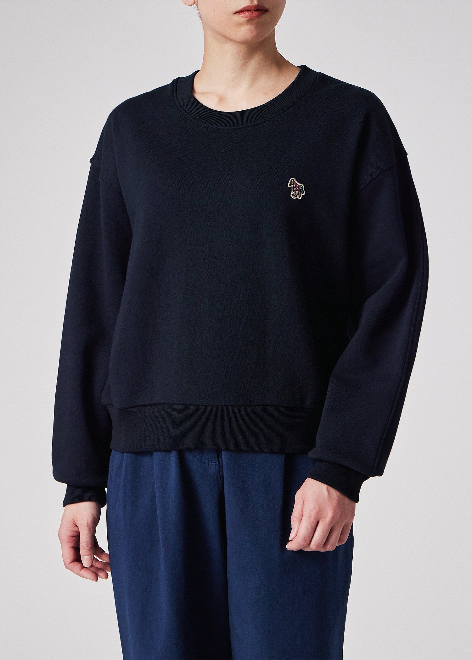 ウィメンズ ゼブラ ワンポイント スウェット（ネイビー） ｜ポール・スミス