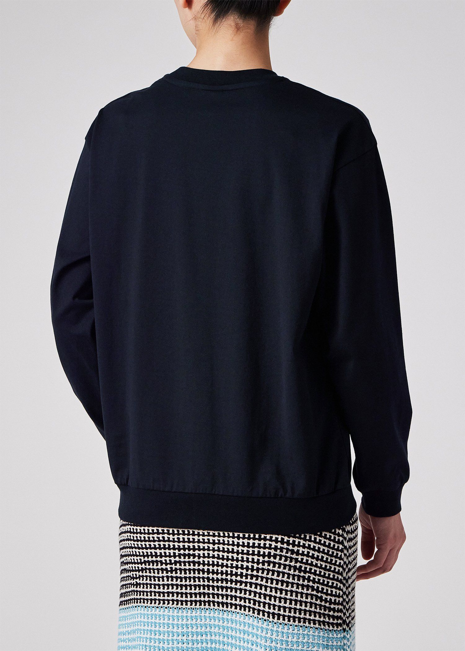 ウィメンズ ゼブラ ワンポイント 長袖Tシャツ（ネイビー） ｜ポール