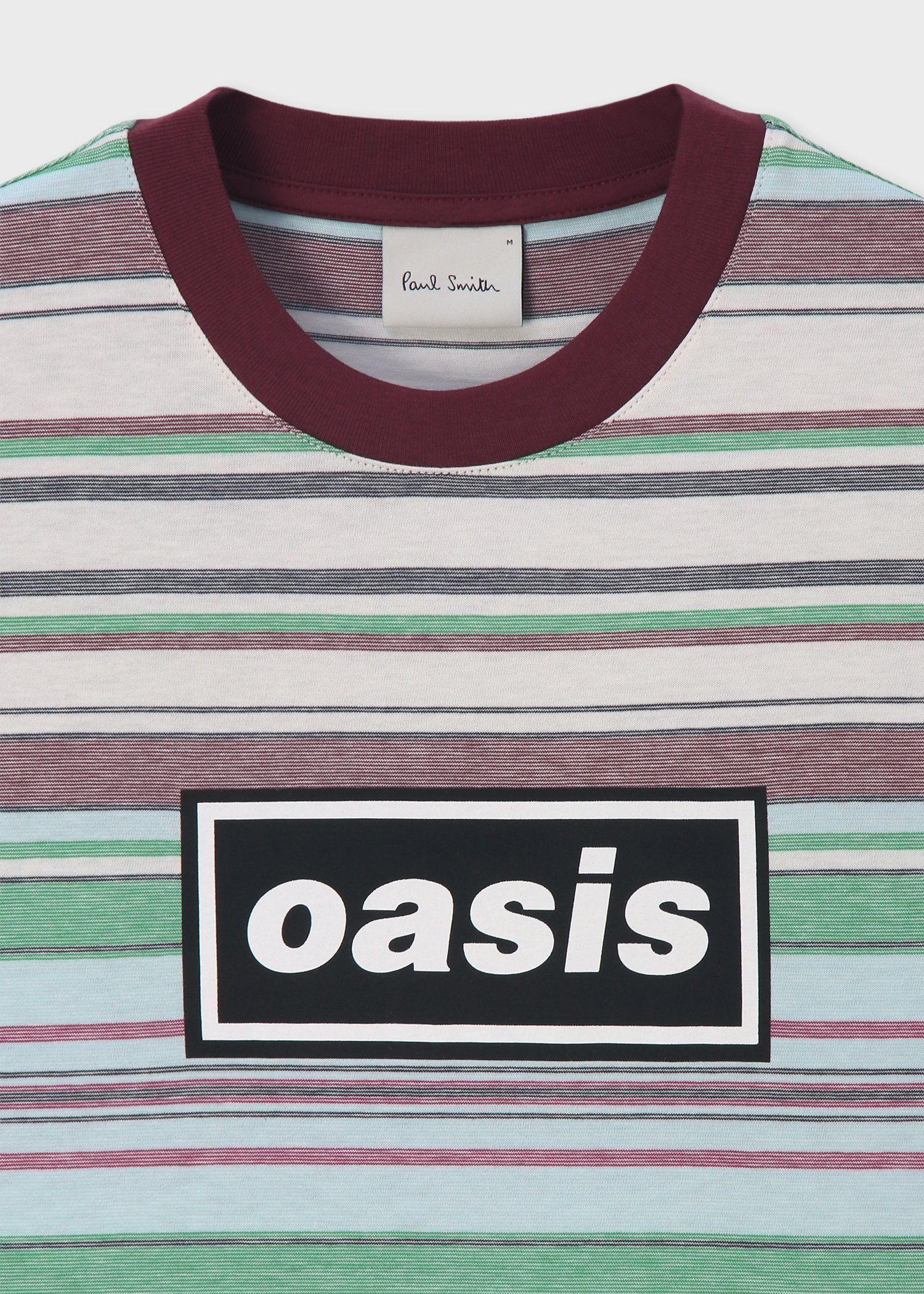 Paul Smith × Oasis ストライプ&ロゴ Tシャツ