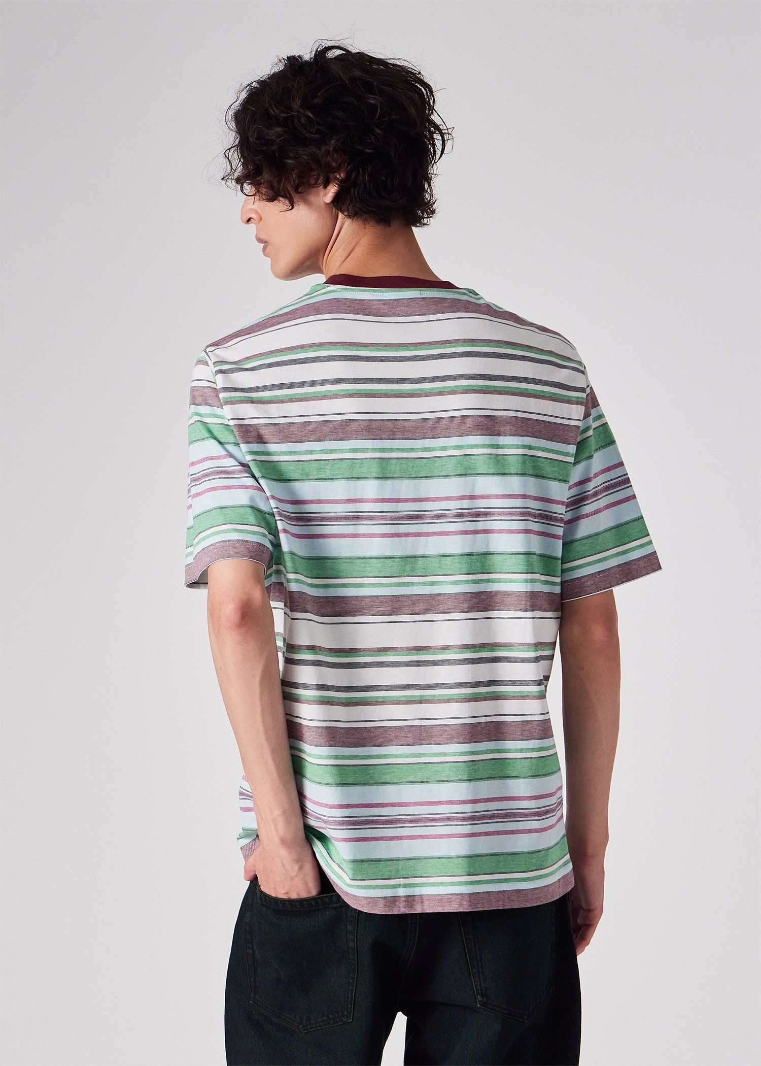 Paul Smith × Oasis ストライプ&ロゴ Tシャツ