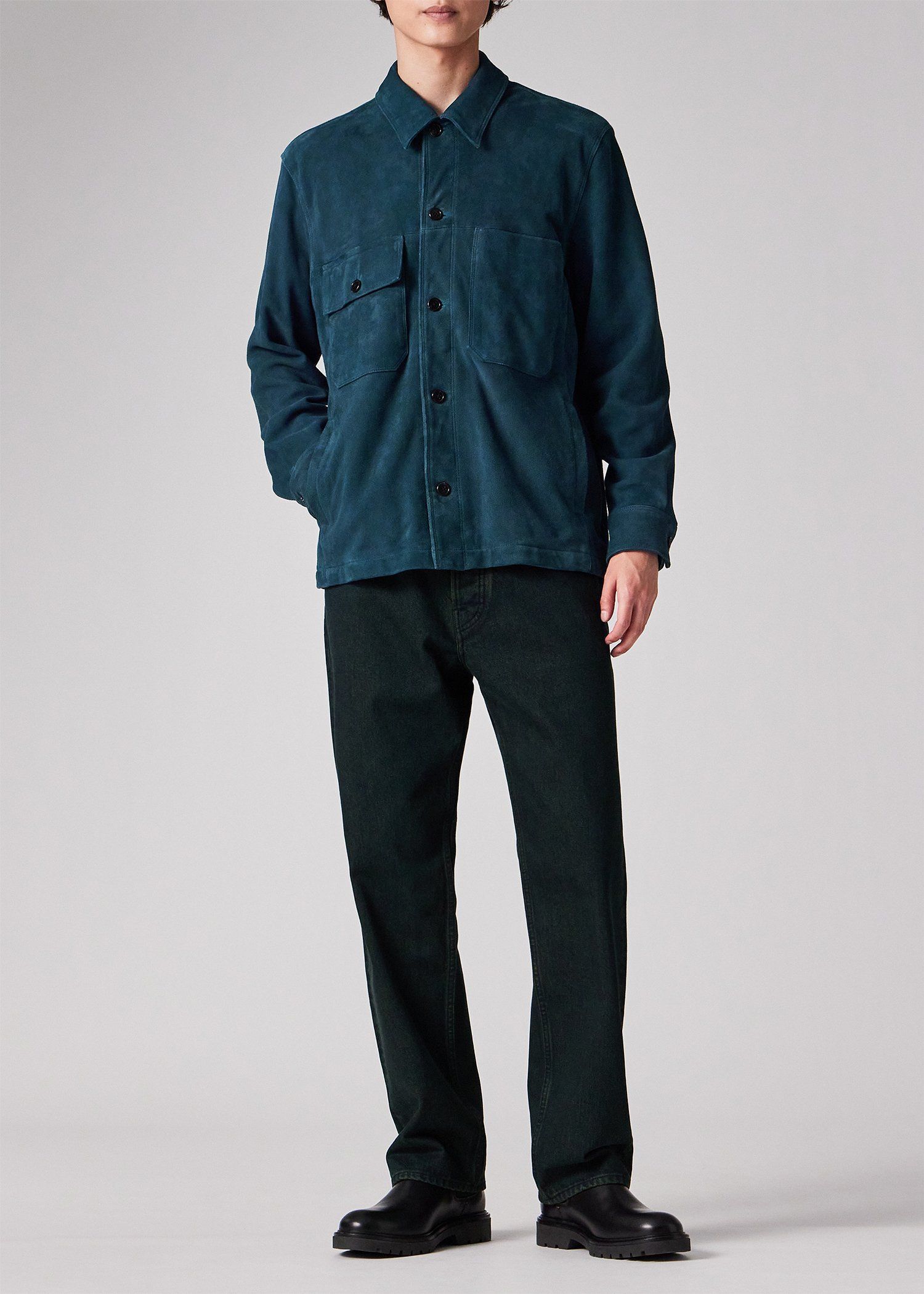 Paul Smith ゴートスエードジャケット　ブルゾン カバーオール　サイズS Paul Smith ゴートスエードジャケット ブルゾン カバーオール サイズS