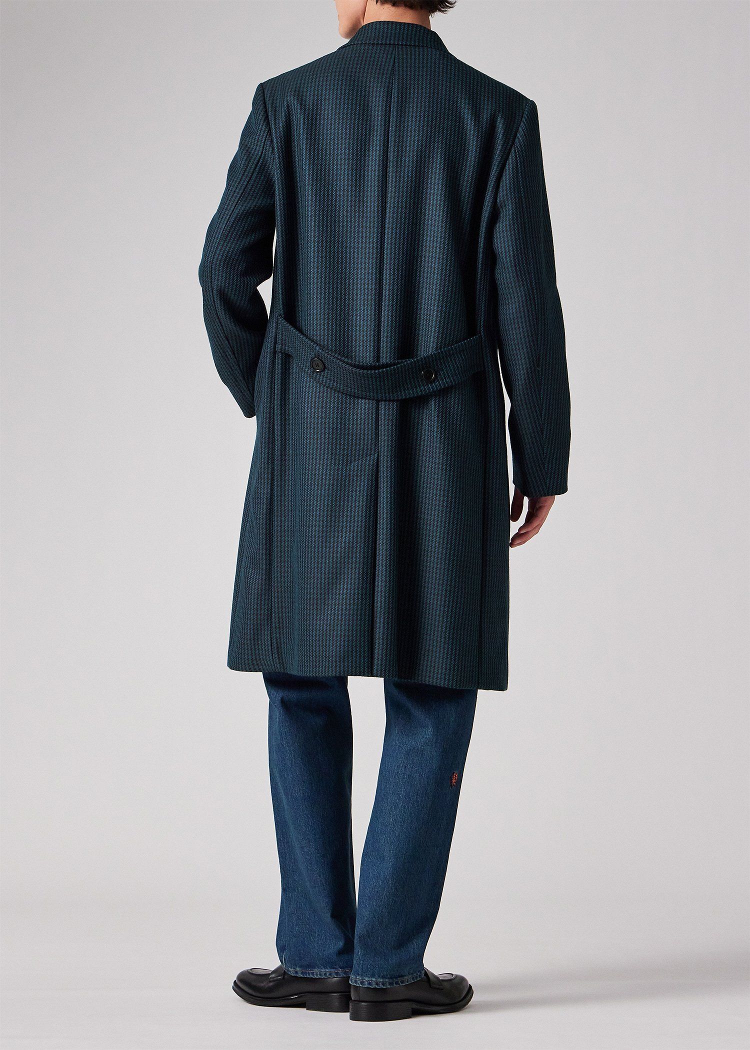 クラシックチェック バックベルト チェスターコート