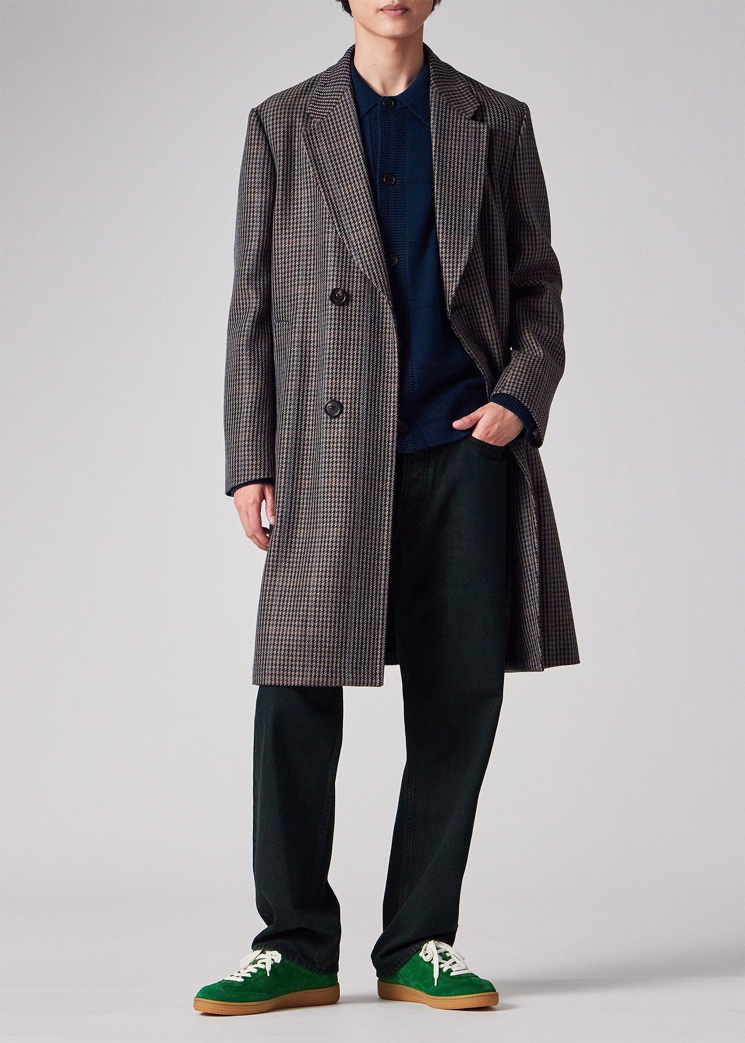 クラシックチェック バックベルト チェスターコート