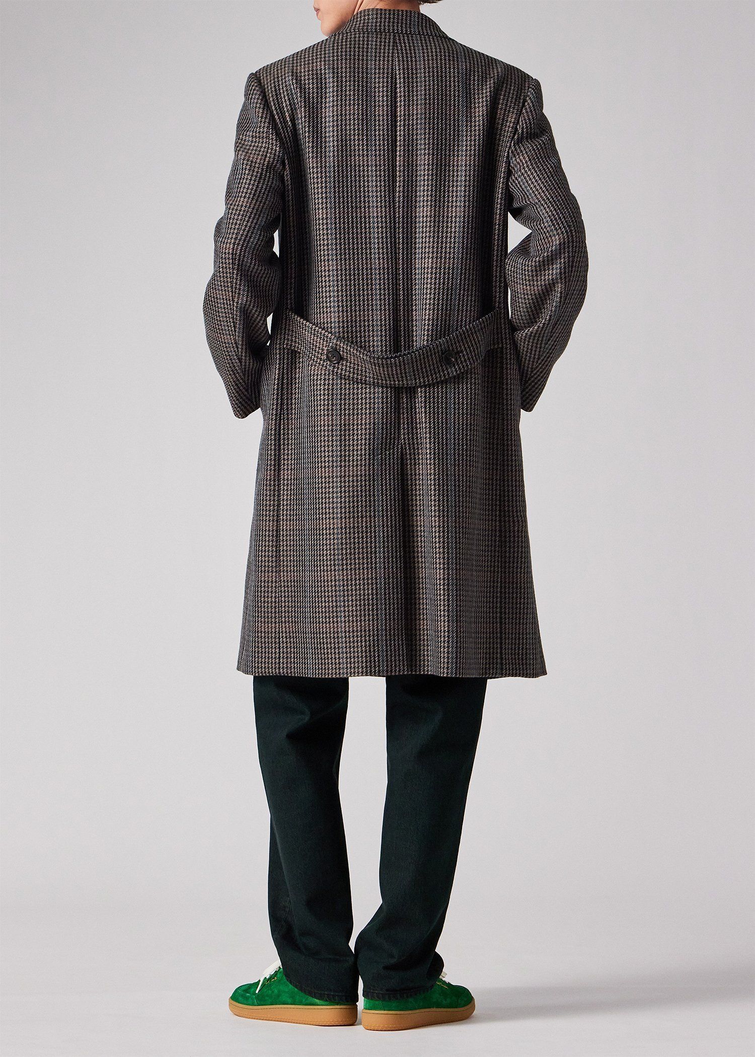 クラシックチェック バックベルト チェスターコート