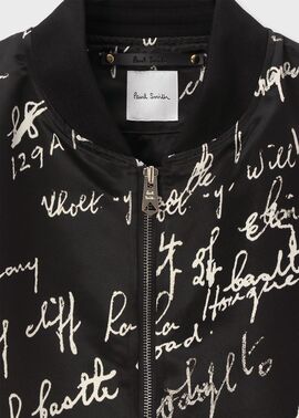 美品 paul smith リバーシブル 刺繍 ma-1 スカジャン L LIN AL-75612 -110『花車』豪華総刺繡リバーシブルスカジャン