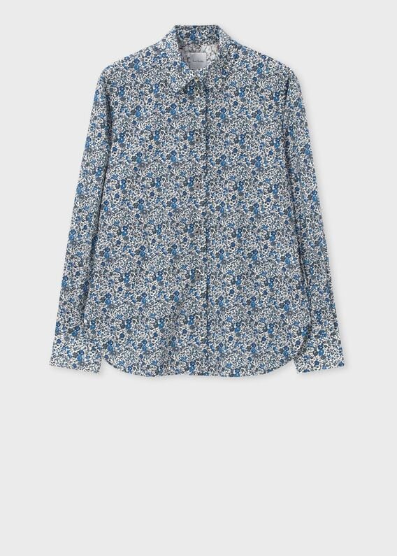 良品✨Paul smith 長袖シャツ 現行 リバティ柄 ペイズリー M 花柄 ポールスミス PAUL SMITH 花柄 パッチワーク シャツ 長袖