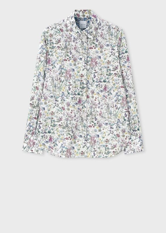ポールスミス 長袖 柄シャツ Paul Smith 花柄 総柄 M フラワー 極美品】現行 ポールスミス 長袖シャツ 花柄 フラワー 総柄 XL
