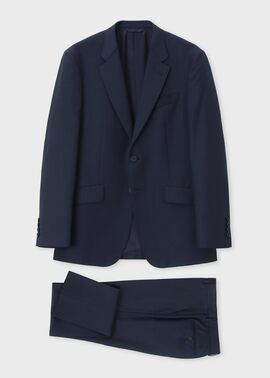 【美品】ポールスミス　スーツ　背抜き　ネイビー　細かいドット　2B　ウール　L ピンヘッドストライプ シングル2Bスーツ（ネイビー） ｜ポール・スミス