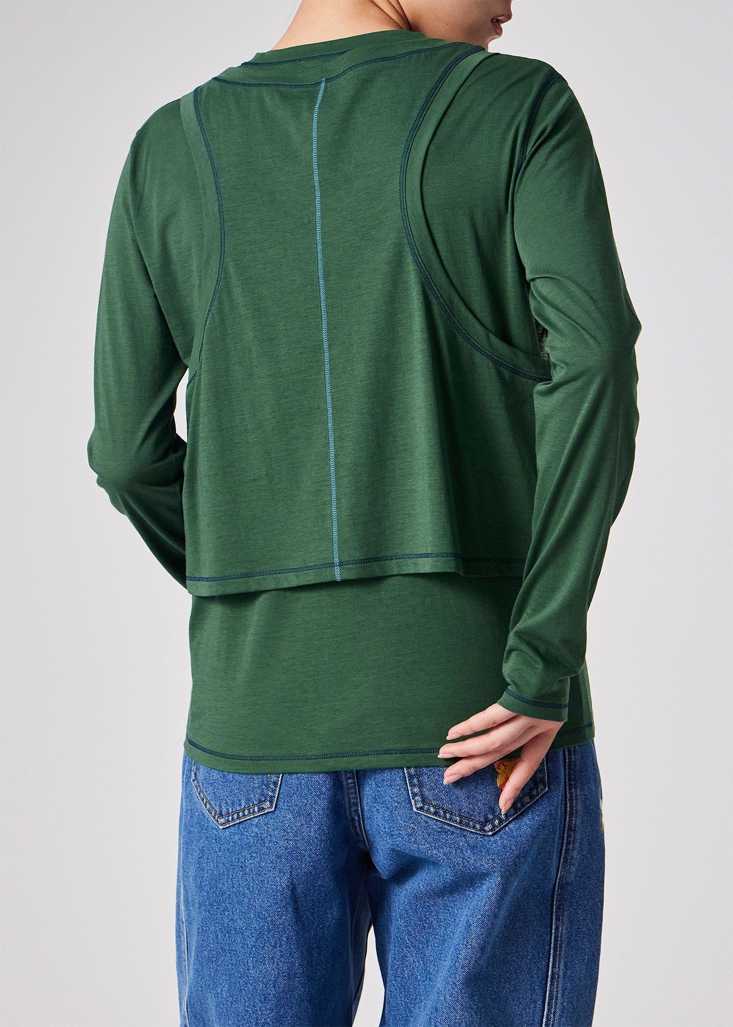 ウィメンズ レイヤード シアー カットソー