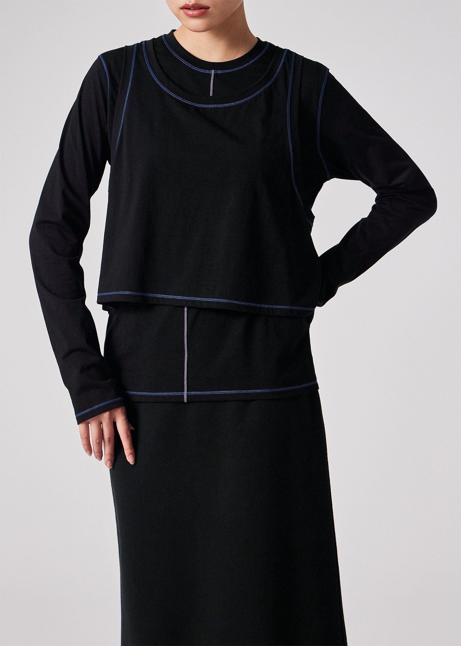 ウィメンズ レイヤード シアー カットソー