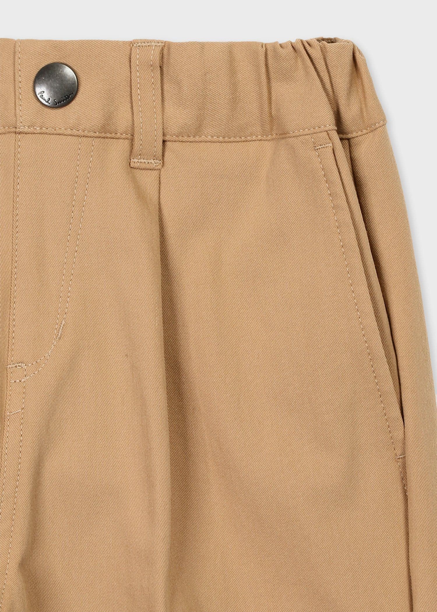 ボーイズ ベルト付きストレッチ ワイドパンツ