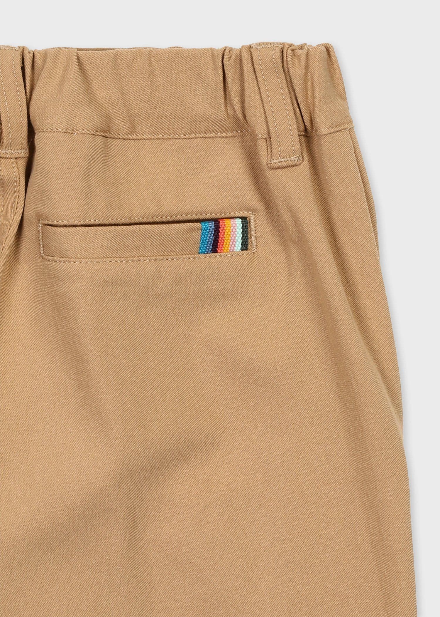 ボーイズ ベルト付きストレッチ ワイドパンツ