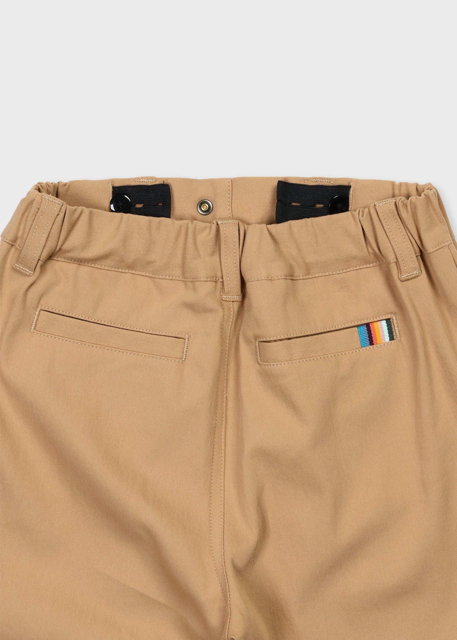 ボーイズ ベルト付きストレッチ ワイドパンツ