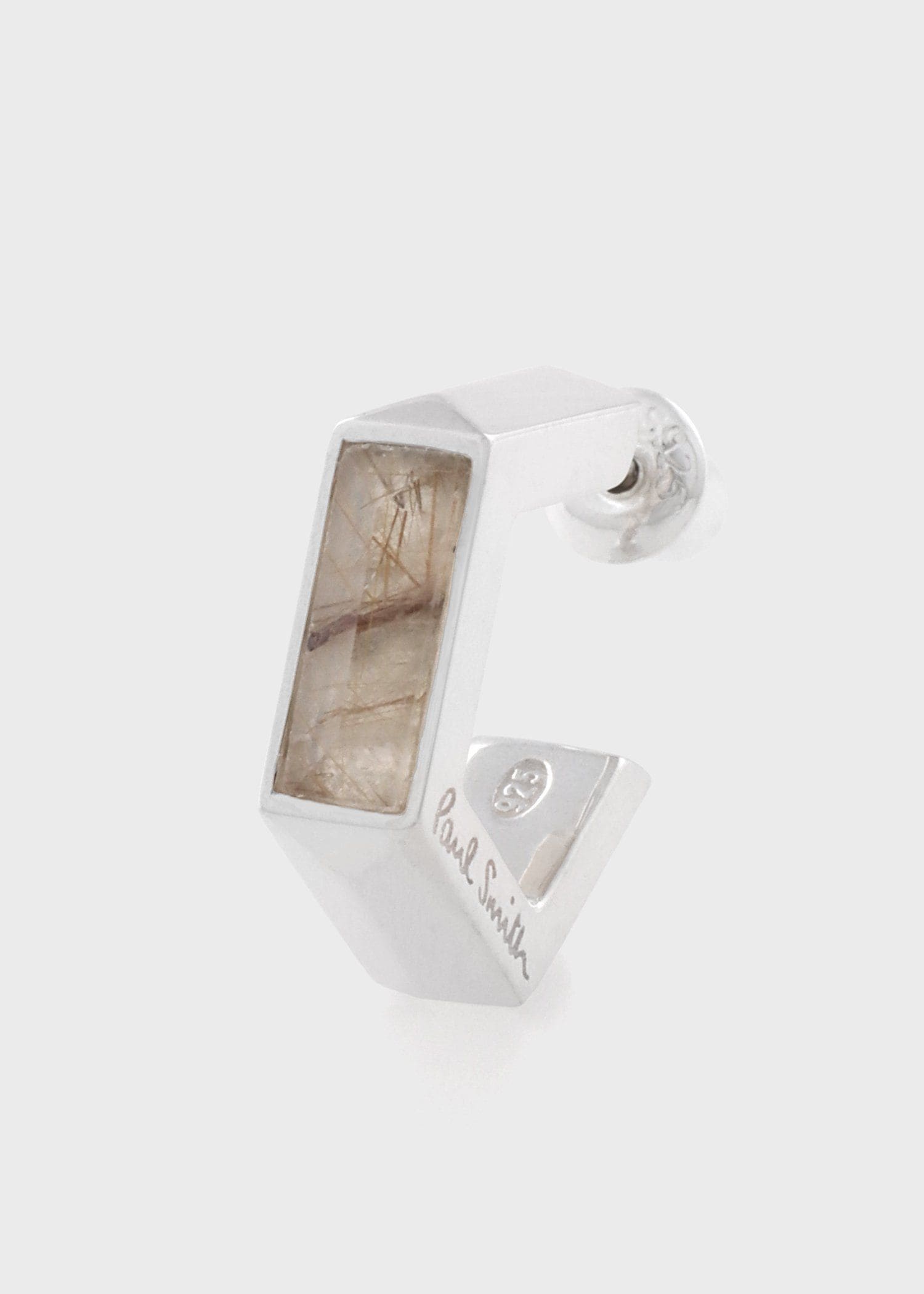 "Pentagon Rutilated Quartz" シングルピアス