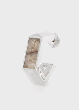 "Pentagon Rutilated Quartz" シングルピアス