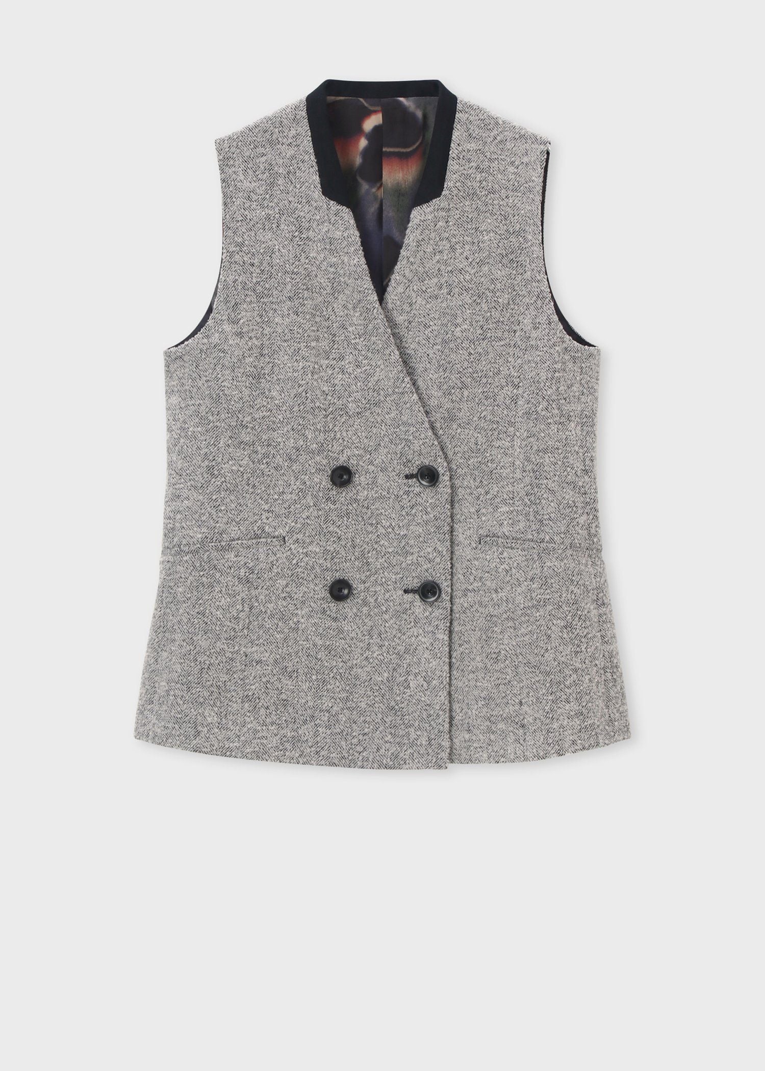 ウィメンズ ヘリンボーン ツイード ロングジレ