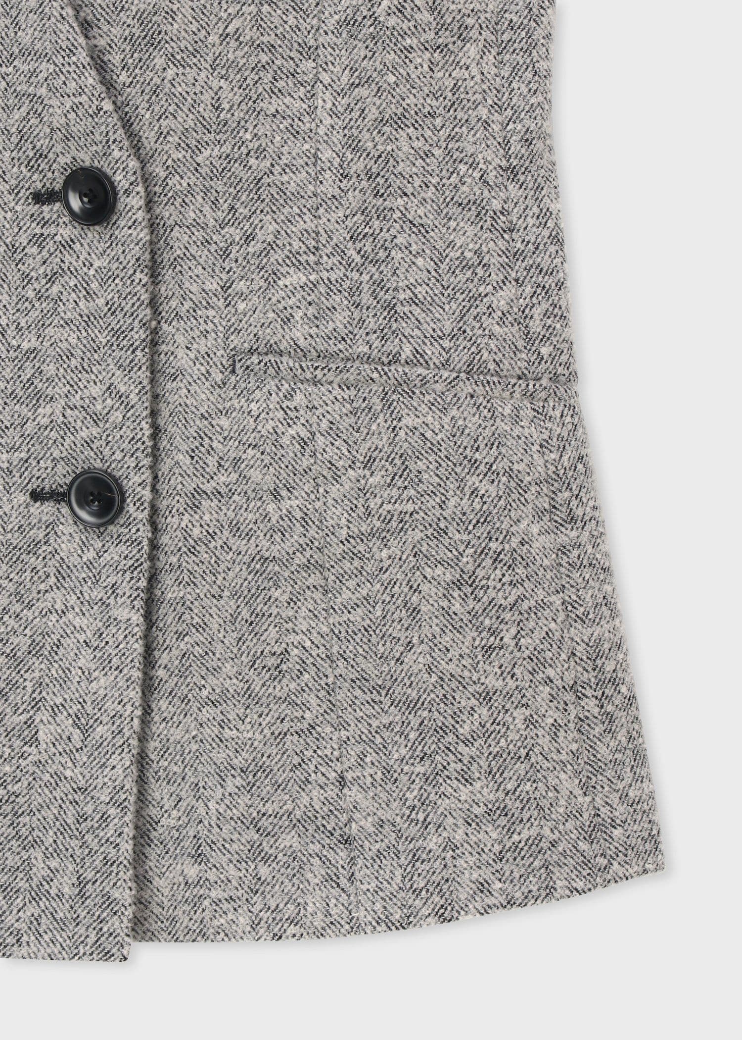 ウィメンズ ヘリンボーン ツイード ロングジレ