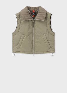 ウィメンズ タフタ スタンドカラー ベスト