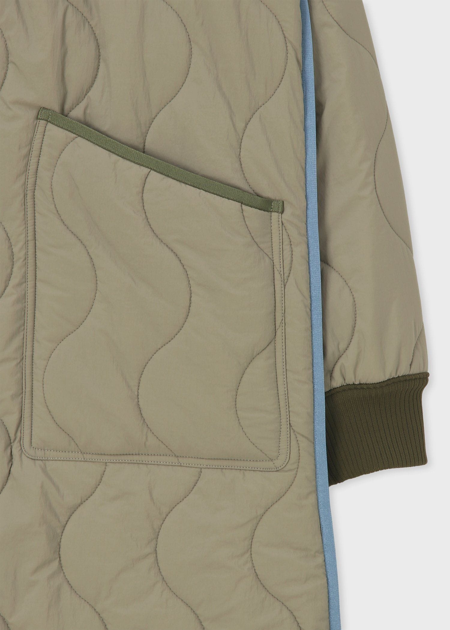 ウィメンズ キルティング ロングコート（グレイッシュベージュ