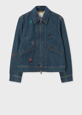 "Little Beasts" エンブロイダード デニムジャケット