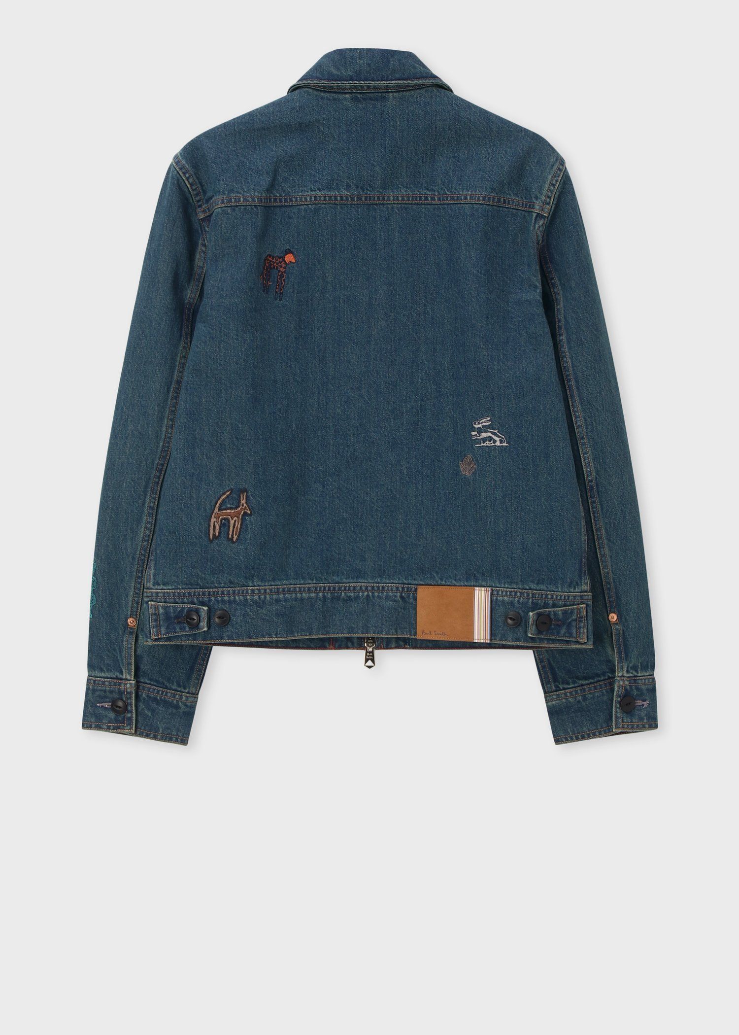 スポーツ 文房具 学校 バス 刺繍 切替 クレイジーパターン ジャケット L Little Beasts