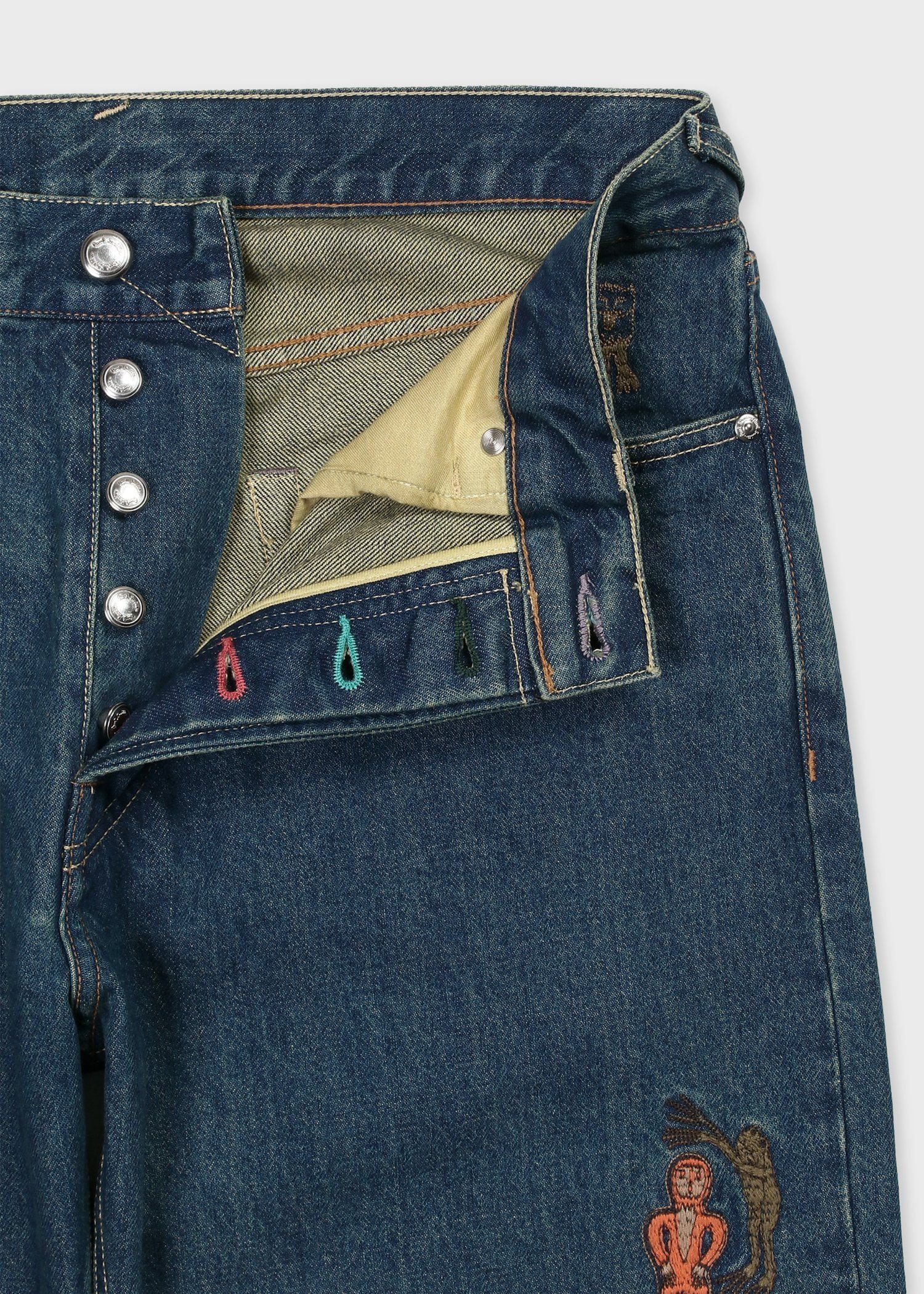 "Little Beasts" エンブロイダード ジーンズ