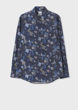 ジオメトリックボタニカル シャツ