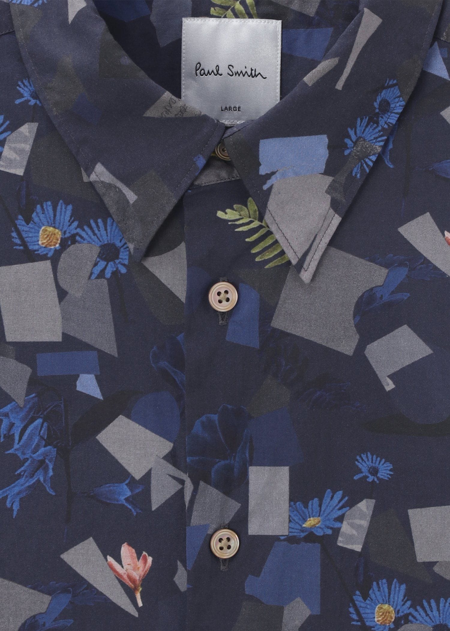 ジオメトリックボタニカル シャツ（ブルー） ｜ポール・スミス