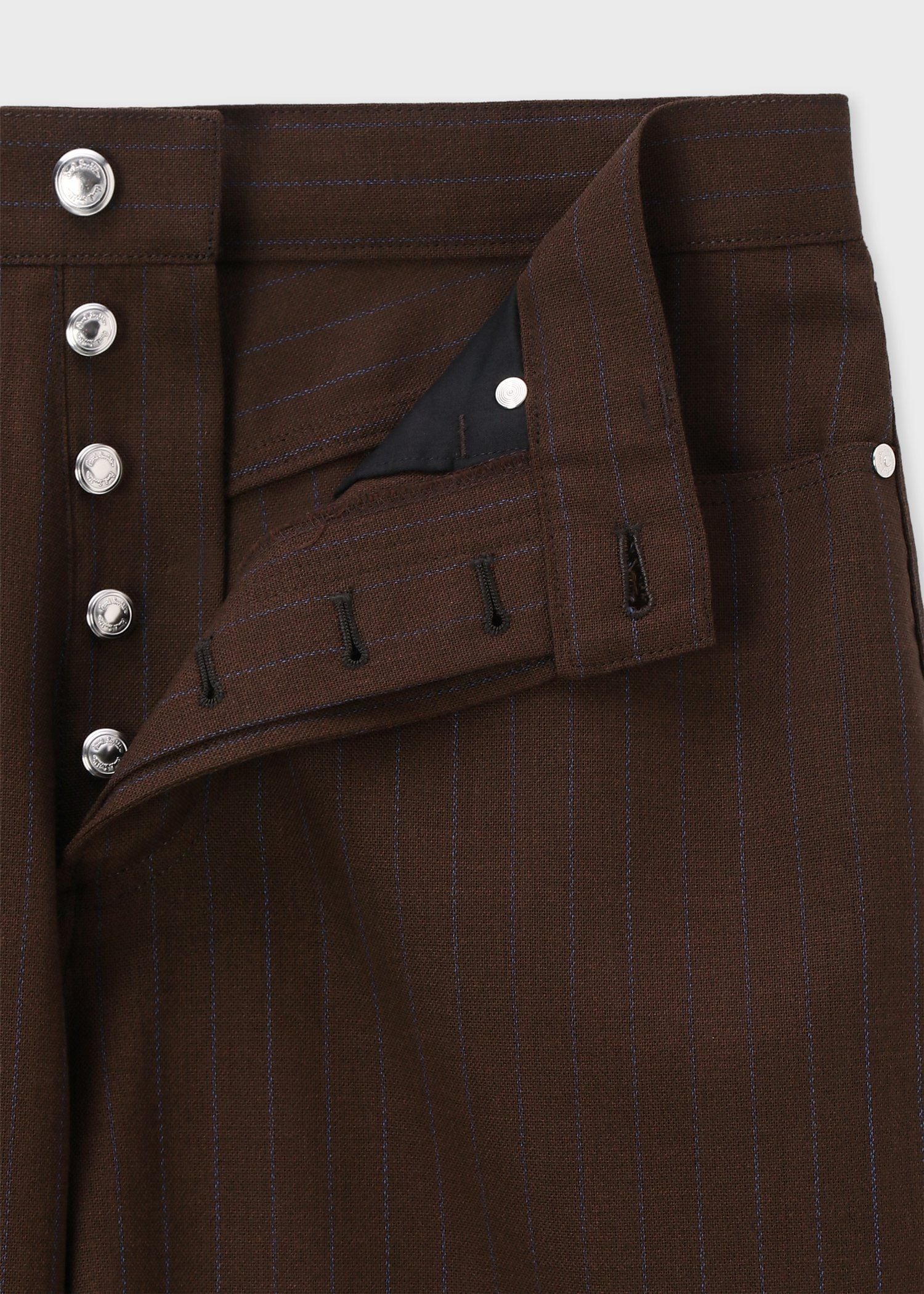 クラシックチョークストライプ 5ポケットパンツ