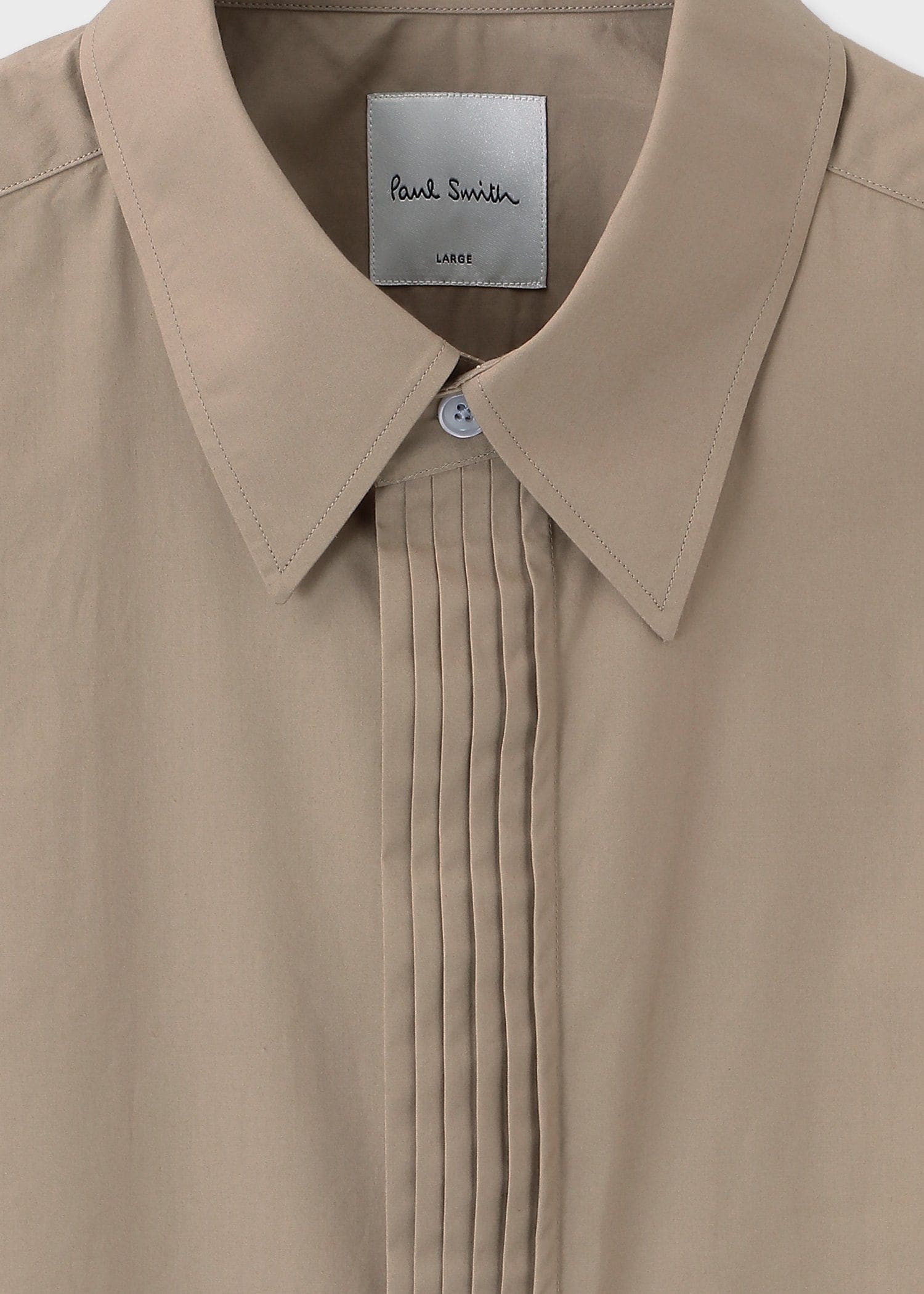 ソリッド プリーツ シャツ（グレイッシュベージュ） ｜ポール・スミス