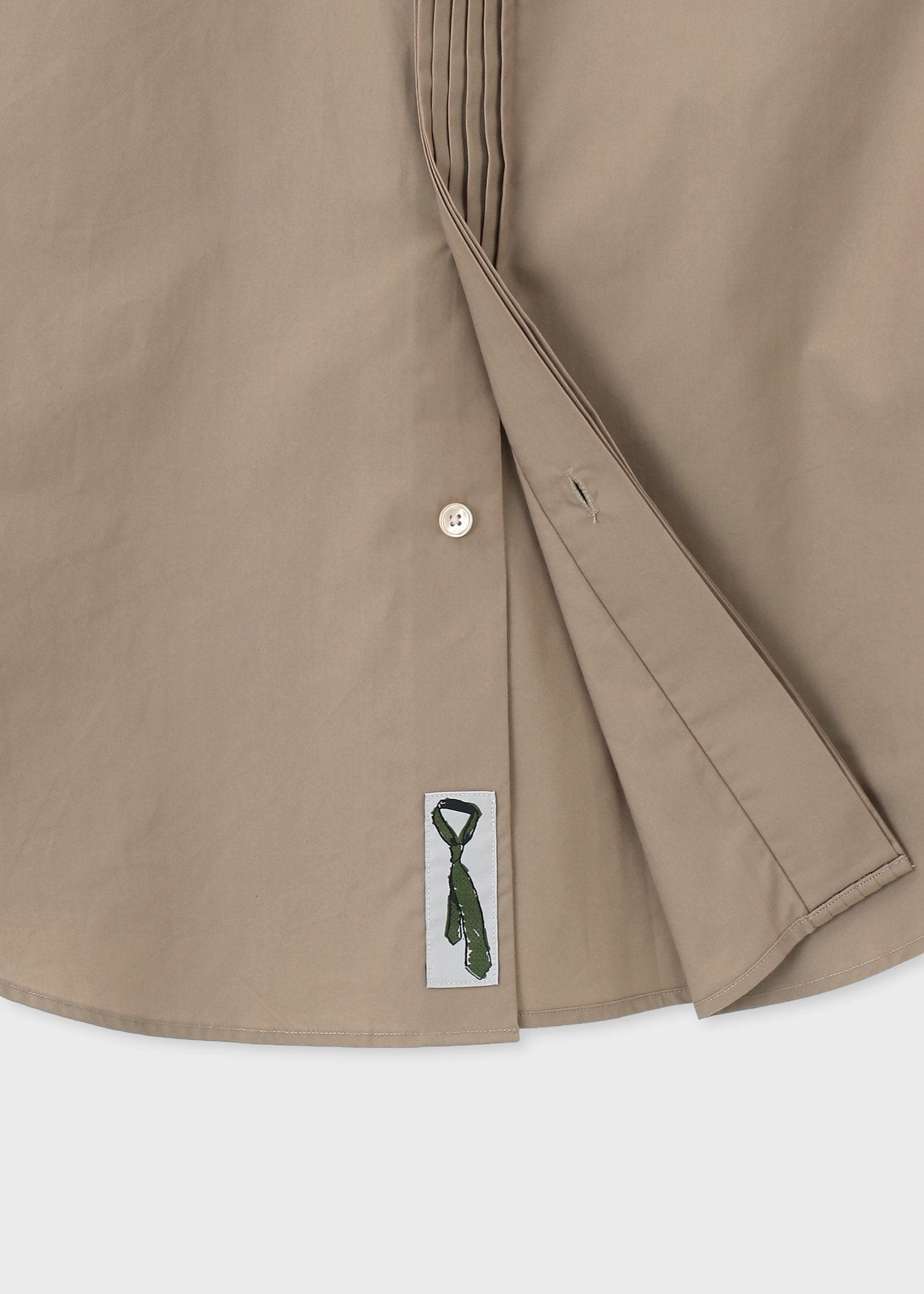 ソリッド プリーツ シャツ（グレイッシュベージュ） ｜ポール・スミス