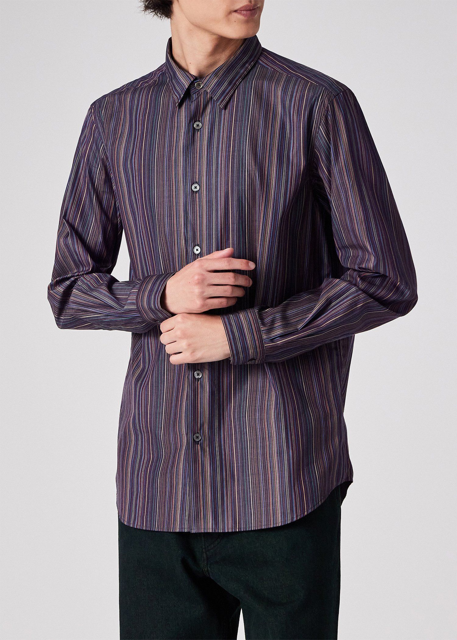 "Signature Stripe" カジュアルシャツ