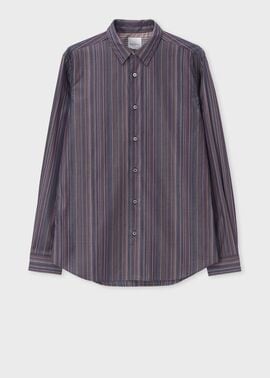 "Signature Stripe" カジュアルシャツ