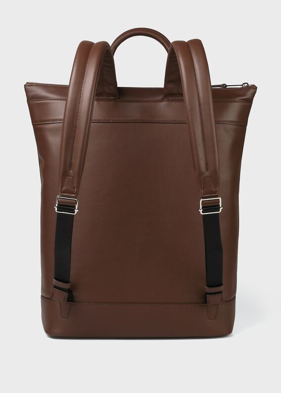 【Paul Smith】ブラウンレザー ビジネスバッグ レッドハンドル Paul Smith / ポールスミス | 2WAY レザー ボストン バッグ