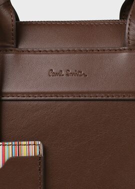 Paul Smith リュック バックパック 2WAY ブラウン A4 モダンビジネス 2WAYバックパック（553433N143R