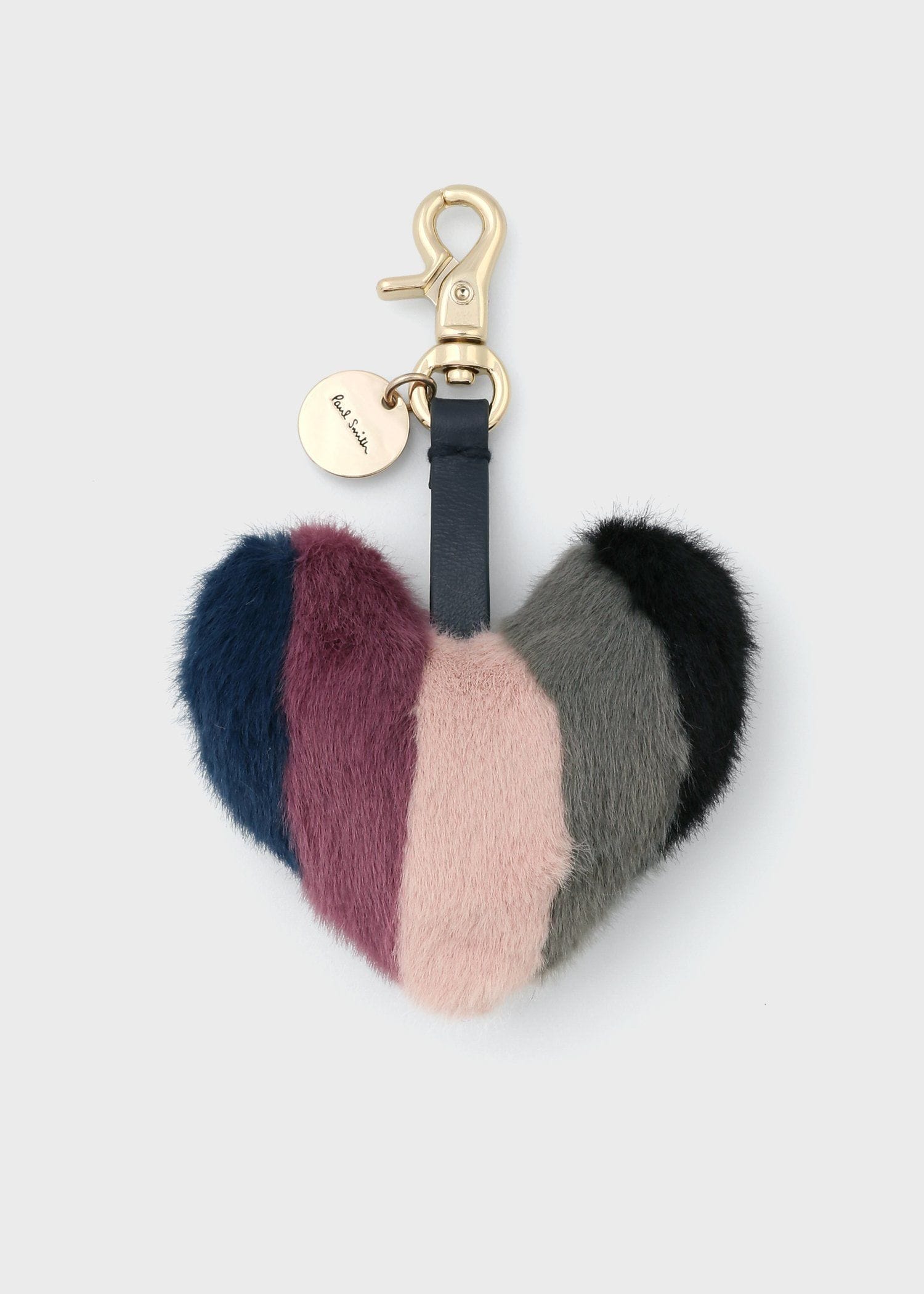 フラッフィー ハート バッグチャーム