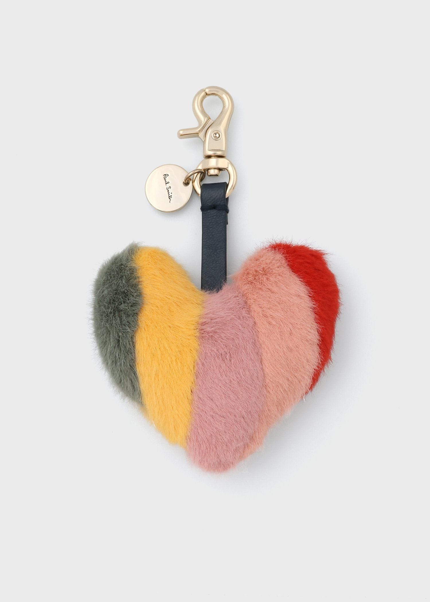 フラッフィー ハート バッグチャーム