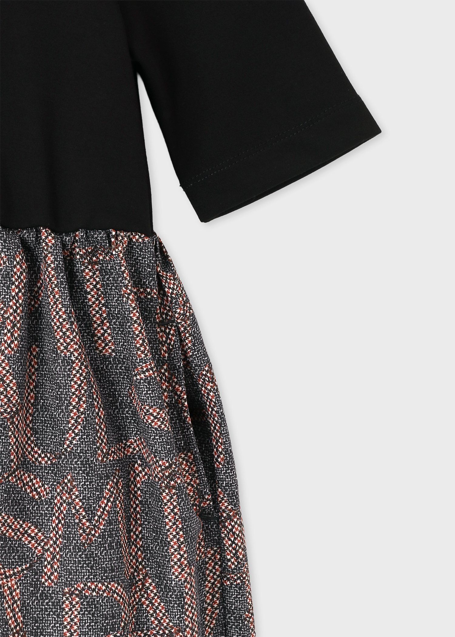 ガールズ 5分袖 ドッキングワンピース