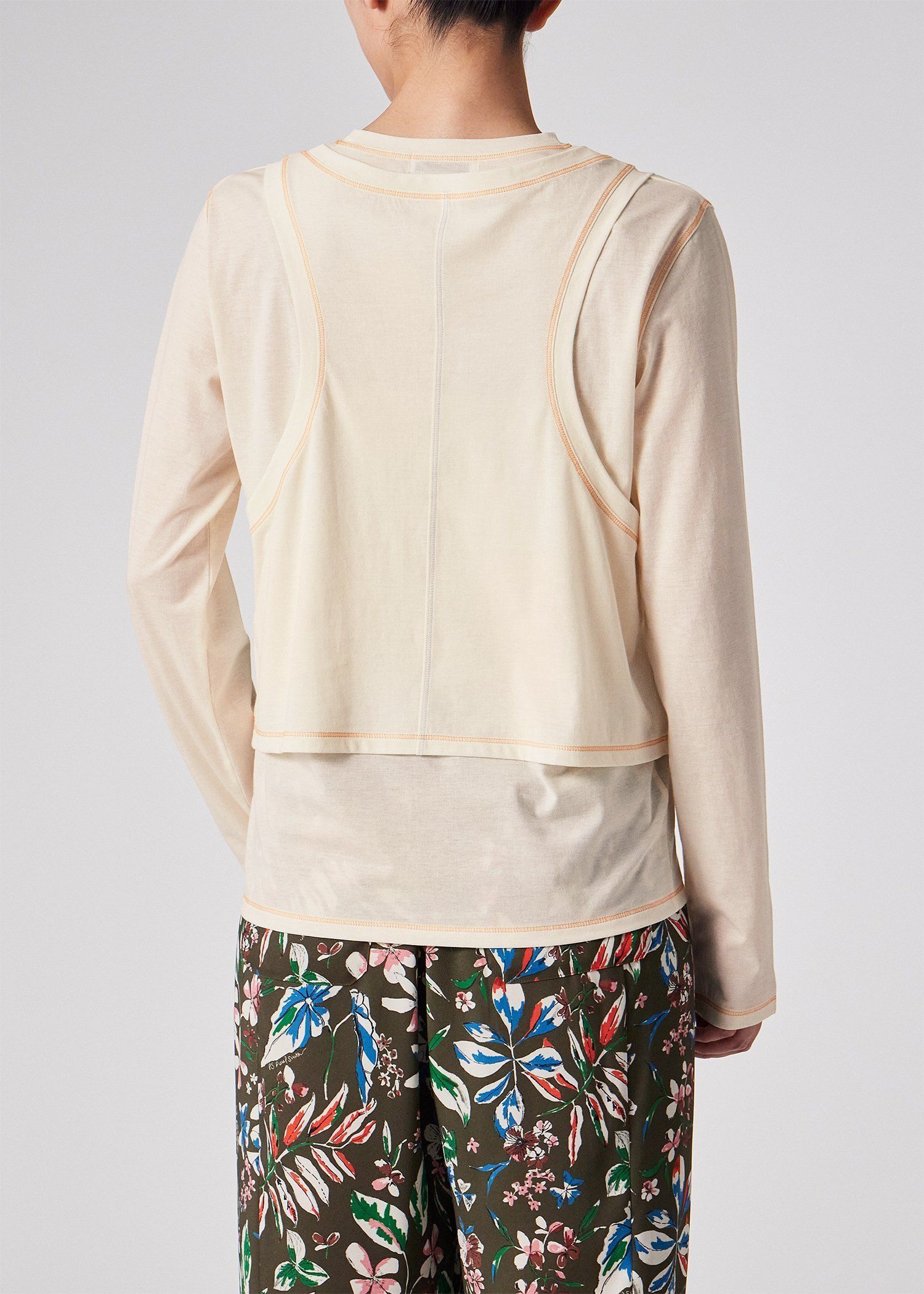 ウィメンズ レイヤード シアー カットソー