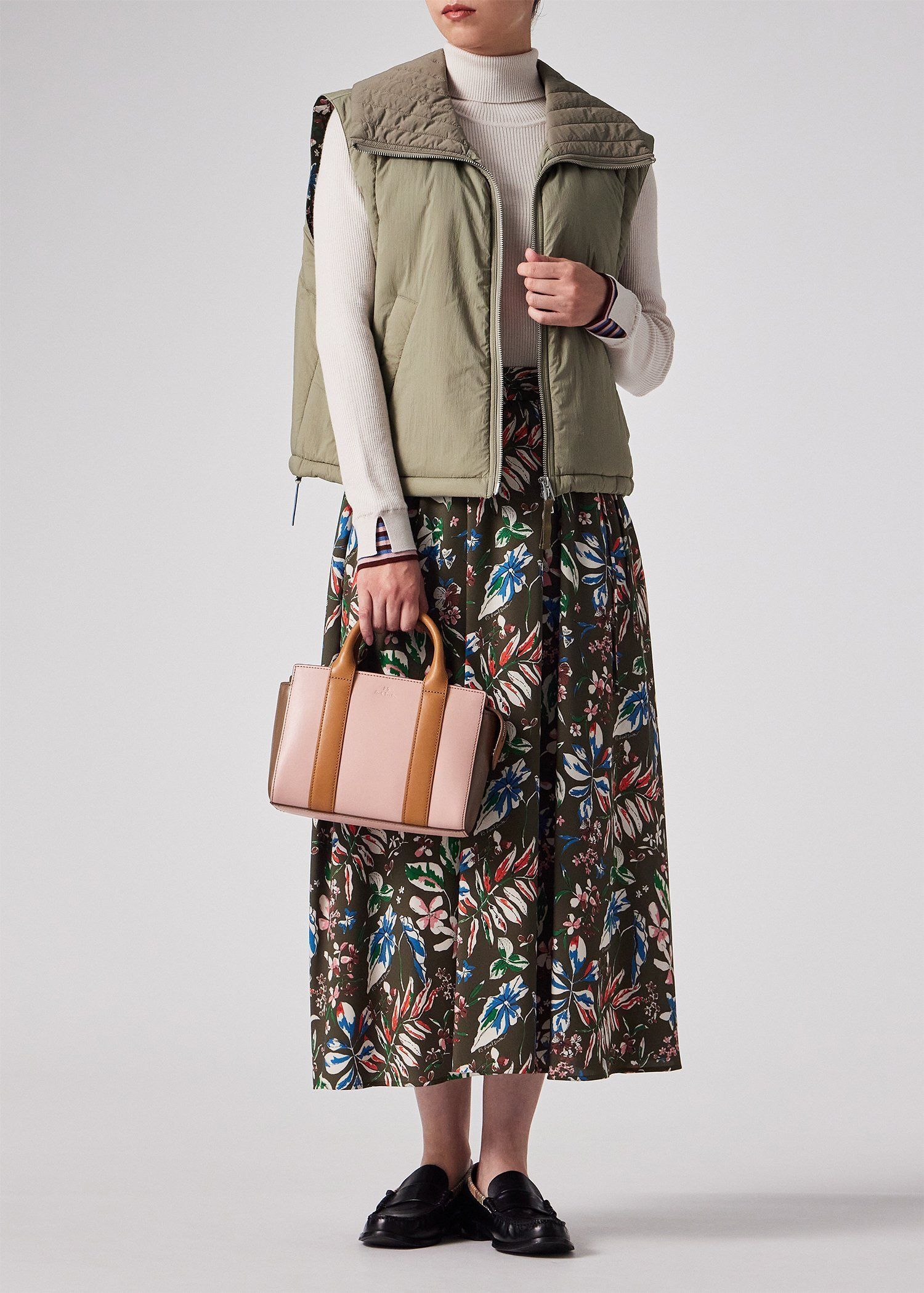 ウィメンズ タフタ スタンドカラー ベスト